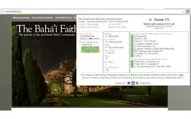 Badíʿ Calendar from Chrome web store to be run with OffiDocs Chromium online Badíʿ Calendar from Chrome web store to be run with OffiDocs Chromium online