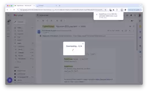 Badgy Bulk attachment downloader  from Chrome web store to be run with OffiDocs Chromium online