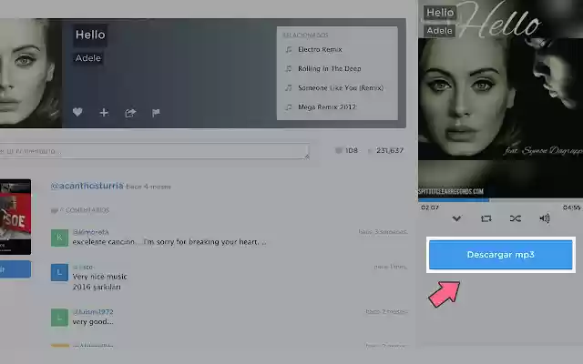 Bajar de Goear, 2016!!  from Chrome web store to be run with OffiDocs Chromium online