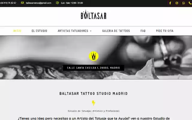 Baltasar tattoo studio Madrid from Chrome web store to be run with OffiDocs Chromium online Baltasar tattoo studio Madrid from Chrome web store to be run with OffiDocs Chromium online