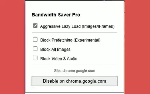 Bandwidth Saver Pro  from Chrome web store to be run with OffiDocs Chromium online