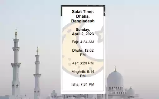 Bangladesh Salat Time  from Chrome web store to be run with OffiDocs Chromium online