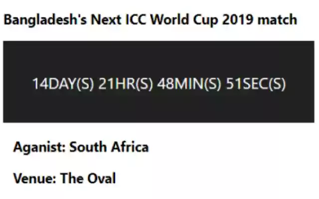 Bangladeshs Next Match  from Chrome web store to be run with OffiDocs Chromium online
