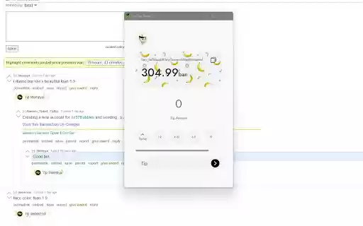 BanTip  from Chrome web store to be run with OffiDocs Chromium online