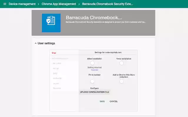 Barracuda Chromebook Security Extension  from Chrome web store to be run with OffiDocs Chromium online