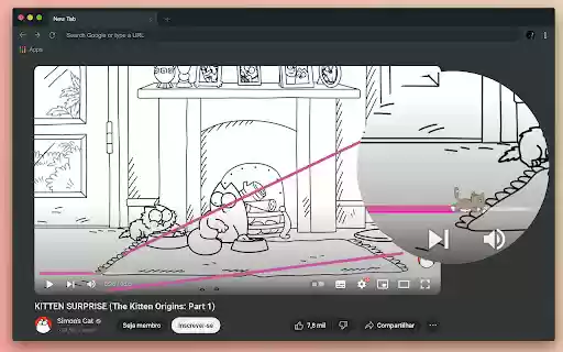 Barra de progresso no youtube Gatinho <3™  from Chrome web store to be run with OffiDocs Chromium online