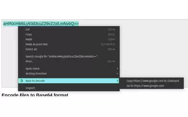 Base64 decode  from Chrome web store to be run with OffiDocs Chromium online