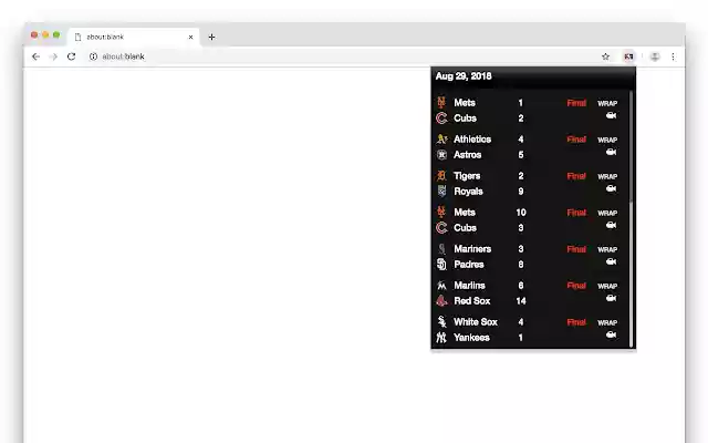 BaseBall Scoreboard  from Chrome web store to be run with OffiDocs Chromium online