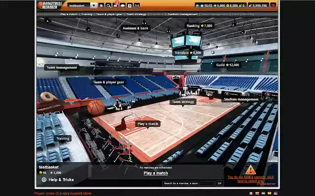 Basketball Manager  from Chrome web store to be run with OffiDocs Chromium online