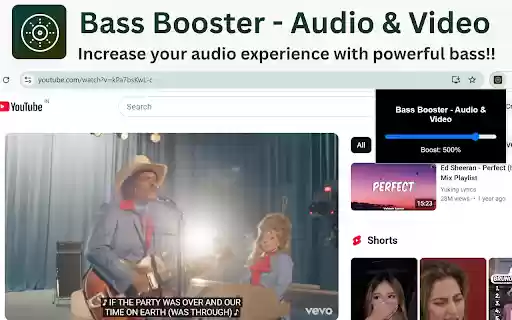 Bass Booster Audio  Video  from Chrome web store to be run with OffiDocs Chromium online
