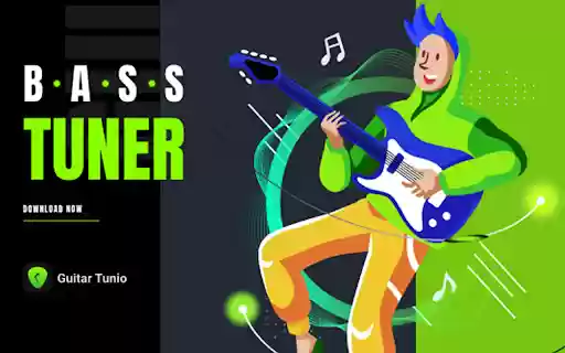 Bass guitar tuner app  from Chrome web store to be run with OffiDocs Chromium online