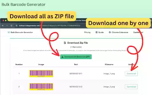 Batch Barcode Generator from Chrome web store to be run with OffiDocs Chromium online Batch Barcode Generator from Chrome web store to be run with OffiDocs Chromium online