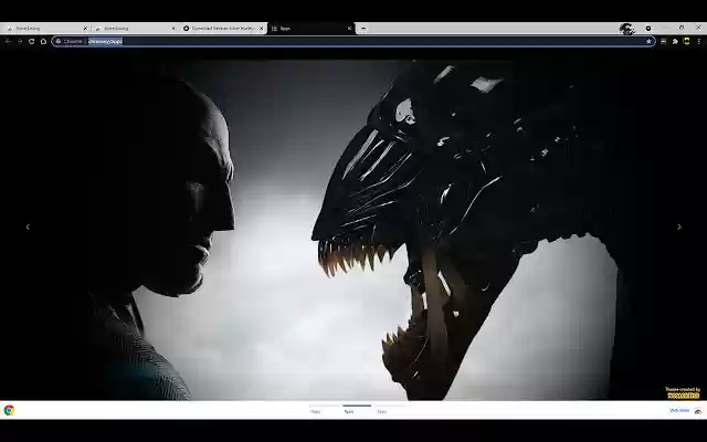 Batman v Xenomorph  from Chrome web store to be run with OffiDocs Chromium online