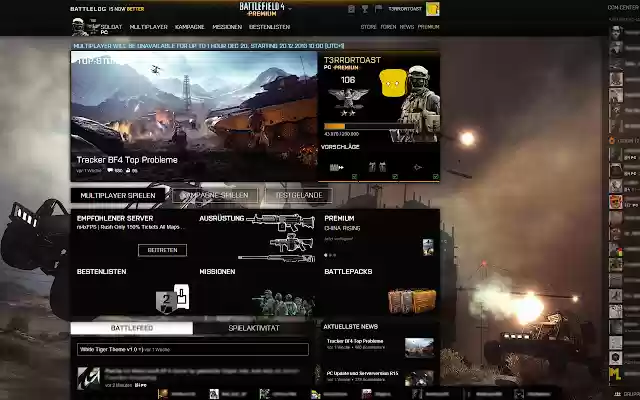 Battlelog Black Shadow Theme  from Chrome web store to be run with OffiDocs Chromium online