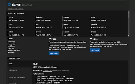 BattleMetrics Hour Summary  from Chrome web store to be run with OffiDocs Chromium online