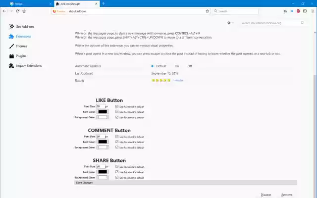 BBradleys Extended Shortcuts  from Chrome web store to be run with OffiDocs Chromium online