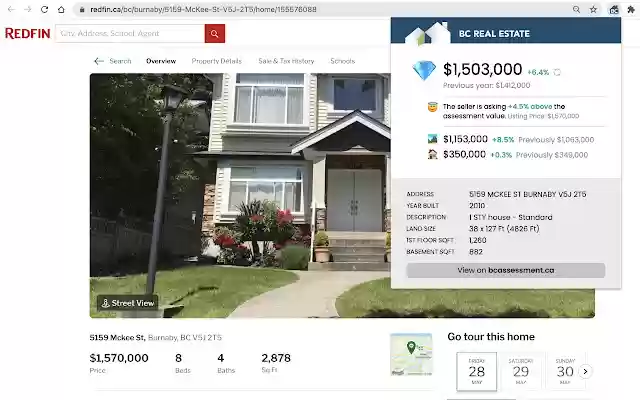 BC Real Estate  from Chrome web store to be run with OffiDocs Chromium online