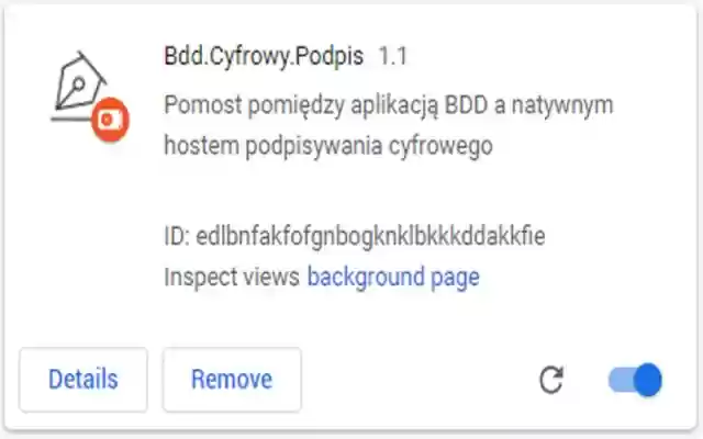 Bdd.Cyfrowy.Podpis  from Chrome web store to be run with OffiDocs Chromium online