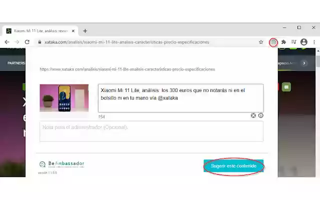 BeAmbassador  from Chrome web store to be run with OffiDocs Chromium online