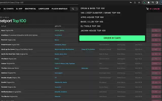 Beatport from Chrome web store to be run with OffiDocs Chromium online Beatport from Chrome web store to be run with OffiDocs Chromium online