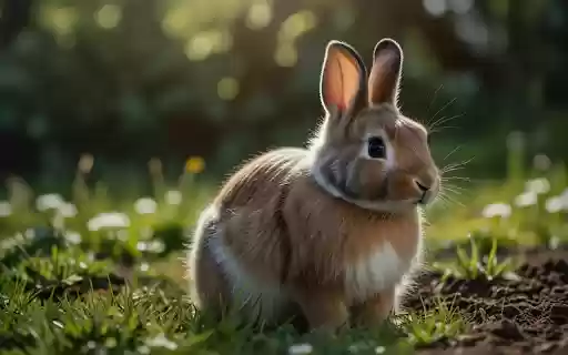 Beautiful brown and white rabbit  from Chrome web store to be run with OffiDocs Chromium online