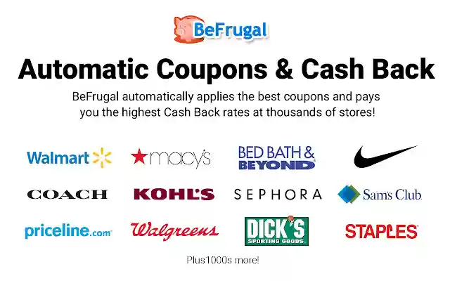 BeFrugal: Automatic Coupons and Cash Back from Chrome web store to be run with OffiDocs Chromium online BeFrugal: Automatic Coupons and Cash Back from Chrome web store to be run with OffiDocs Chromium online