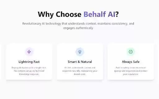 Behalf AI Instagram Chat Agents  from Chrome web store to be run with OffiDocs Chromium online
