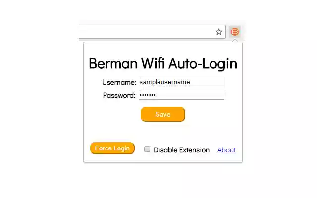Berman Wifi Auto Login from Chrome web store to be run with OffiDocs Chromium online Berman Wifi Auto Login from Chrome web store to be run with OffiDocs Chromium online