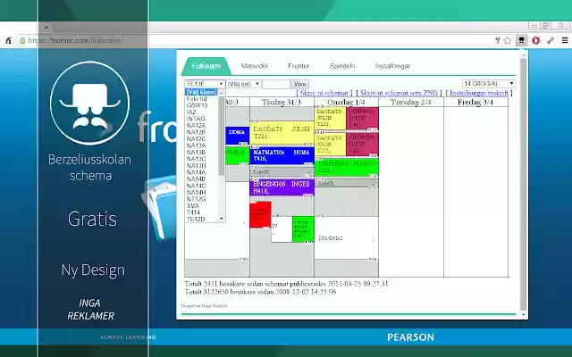 Berzeliusskolan Schema  from Chrome web store to be run with OffiDocs Chromium online