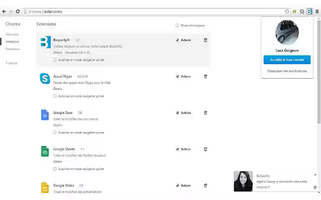 Besporty.fr  from Chrome web store to be run with OffiDocs Chromium online