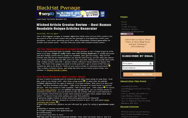 Best Blackhat SEO Blog  from Chrome web store to be run with OffiDocs Chromium online