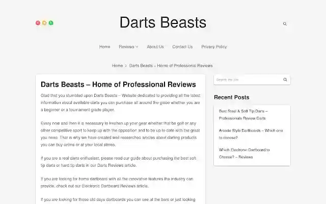 Best Darts and Electronic Dartboards Reviews  from Chrome web store to be run with OffiDocs Chromium online