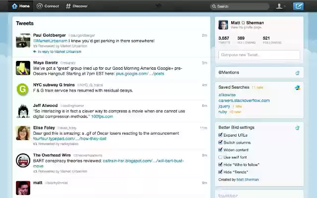 Better Bird da Chrome Web Store será executado com o OffiDocs Chromium online