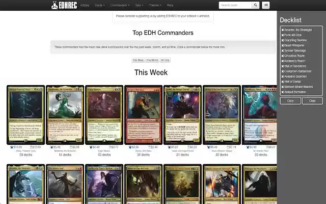 Better EDHRec  from Chrome web store to be run with OffiDocs Chromium online