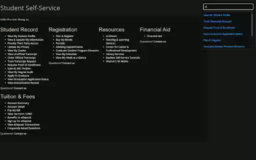 Better Student Services USF  from Chrome web store to be run with OffiDocs Chromium online