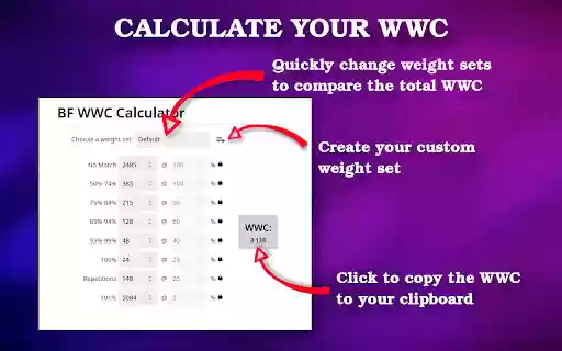 BF WWC Calculator from Chrome web store to be run with OffiDocs Chromium online BF WWC Calculator from Chrome web store to be run with OffiDocs Chromium online