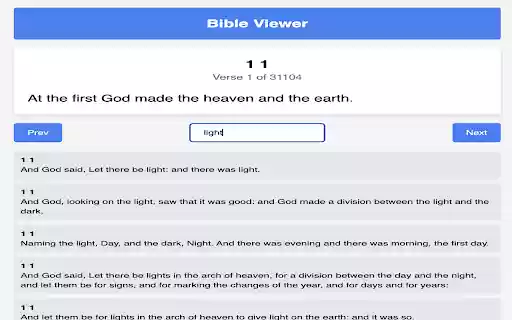 Bible Verse Viewer  from Chrome web store to be run with OffiDocs Chromium online