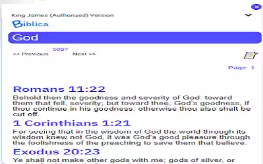 Biblica  from Chrome web store to be run with OffiDocs Chromium online