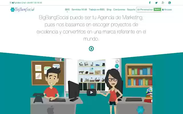 BigBangSocial  from Chrome web store to be run with OffiDocs Chromium online