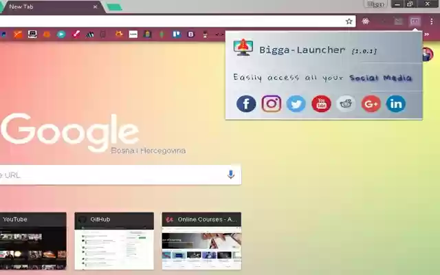 Bigga Launcher from Chrome web store to be run with OffiDocs Chromium online Bigga Launcher from Chrome web store to be run with OffiDocs Chromium online