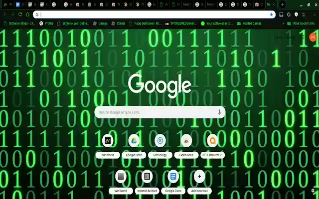Binary Theme  from Chrome web store to be run with OffiDocs Chromium online
