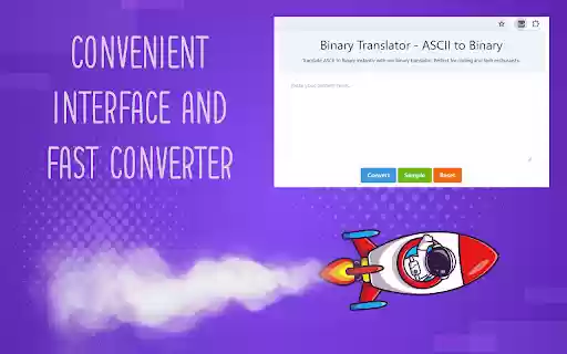 Binary Translator ASCII to Binary  from Chrome web store to be run with OffiDocs Chromium online