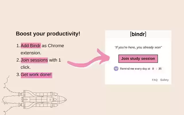 Bindr One Click de la boutique en ligne Chrome doit être exécuté avec OffiDocs Chromium en ligne