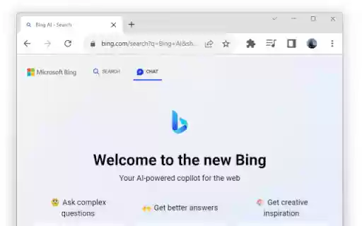 Bing AI for Chrome  from Chrome web store to be run with OffiDocs Chromium online