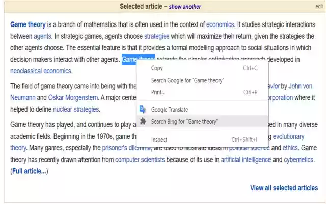 Bing Click Search  from Chrome web store to be run with OffiDocs Chromium online