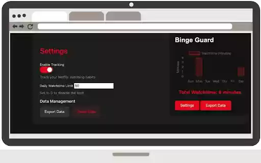 Binge Guard  from Chrome web store to be run with OffiDocs Chromium online