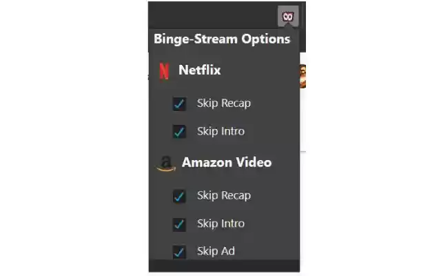 Binge Stream  from Chrome web store to be run with OffiDocs Chromium online