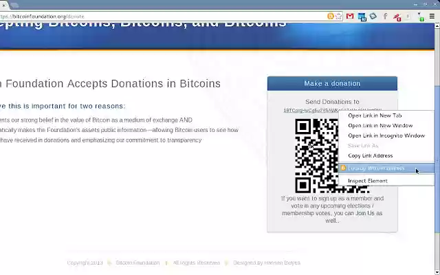 Bitcoin Address Lookup  from Chrome web store to be run with OffiDocs Chromium online