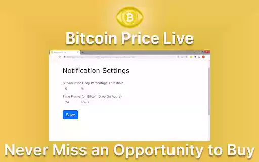 Bitcoin price live  from Chrome web store to be run with OffiDocs Chromium online