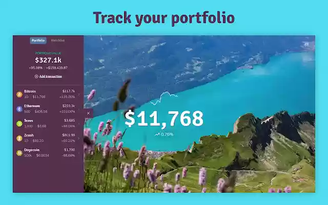 Bitcoin Tab  from Chrome web store to be run with OffiDocs Chromium online
